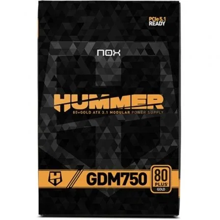 Nox Hummer GDM 750W Gold Modular ATX 3.1 PCIe 5.1 Negro Nox Hummer GDM 750W Gold Modular ATX 3.1 PCIe 5.1 Negro
